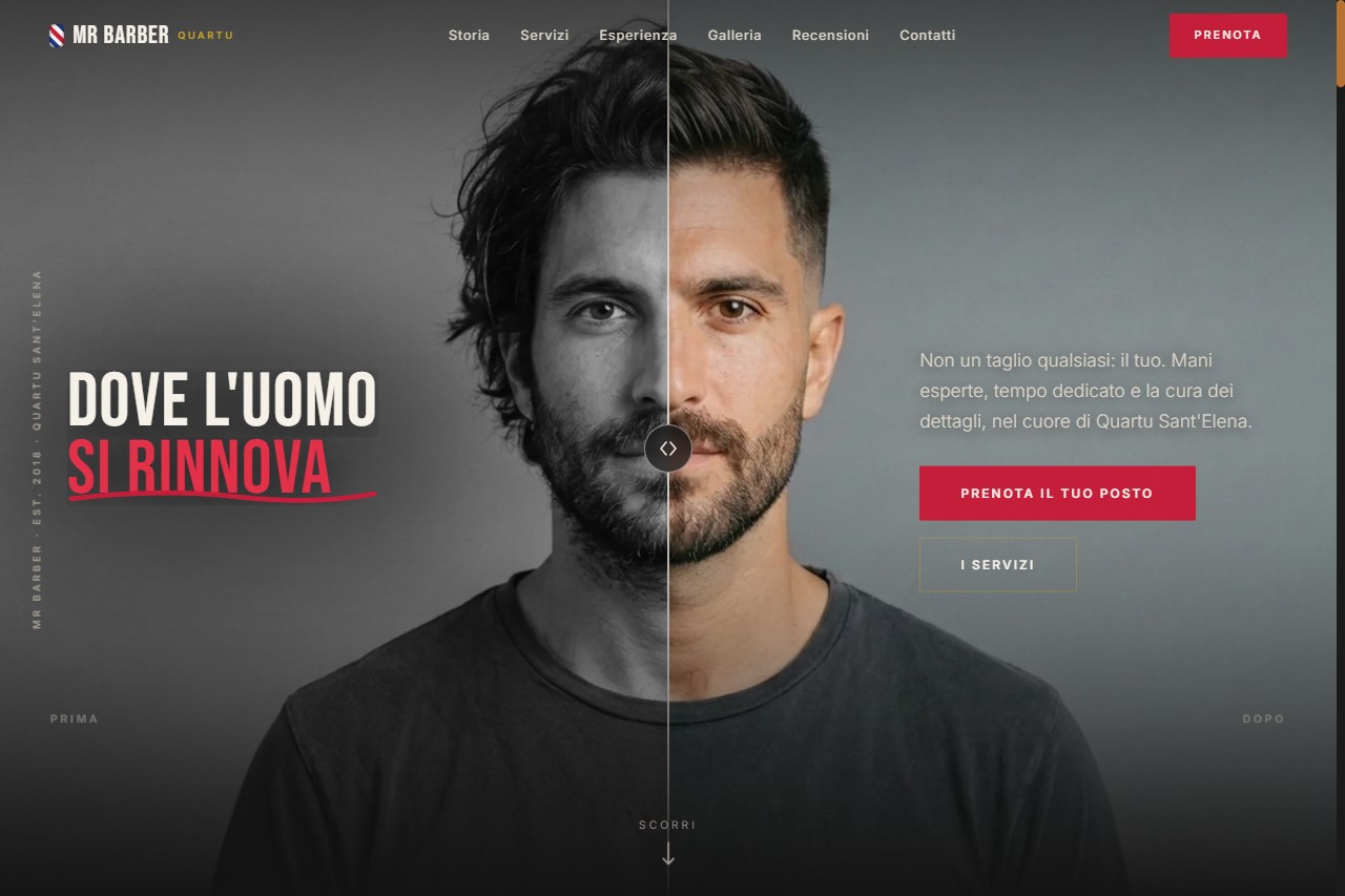 Anteprima del sito Mr Barber Quartu